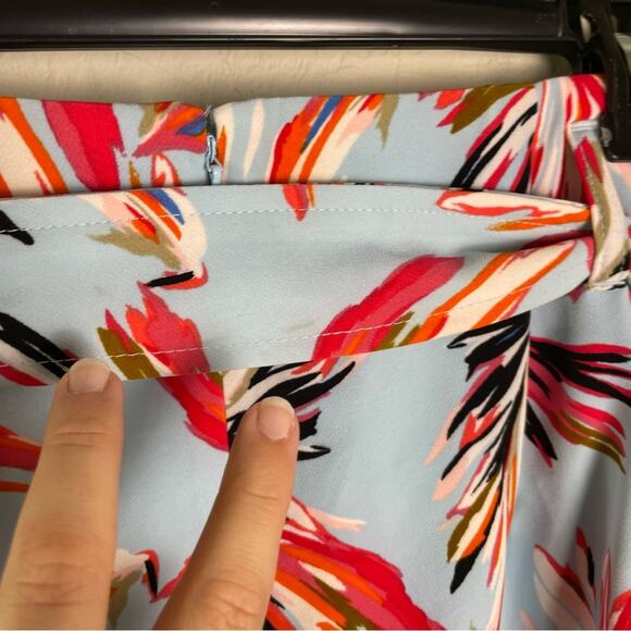 Lane Bryant Light Blue Tropical Floral Skirt Plus Size 26 NWT - Picture 10 of 15